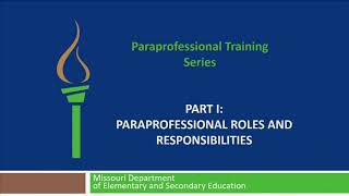 2020 Paraprofessional Webinar Part 1 [upl. by Nappie871]