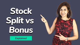 Stock split vs bonus shares explained  Stock market for beginners [upl. by Aivlys]