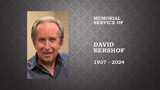 Memorial Service of David Bershof [upl. by Ihcelek]