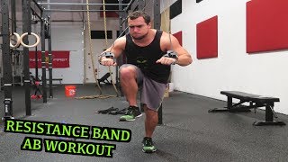 Intense 5 Minute Resistance Band Ab Workout [upl. by Linnette667]