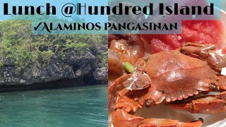 Lunch Hundred Islands Alaminos Pangasinan sea beach food travel trending viral [upl. by Eniloj663]