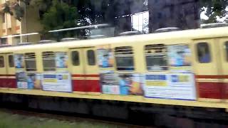 Kolkata metro entering underground tunnel near Tollygunge metro station [upl. by Courtenay]