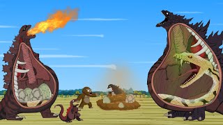 Rescue GODZILLA amp KONG From GIANT PYTHON The Battle Against Digestive System  FUNNY CARTOON [upl. by Ennaxxor]