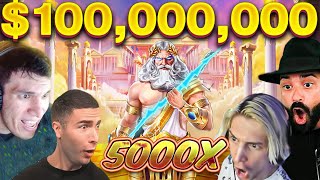 100 MILLION MAX WINS xQc Ayezee Trainwreckstv Roshtein [upl. by Nnairrek]