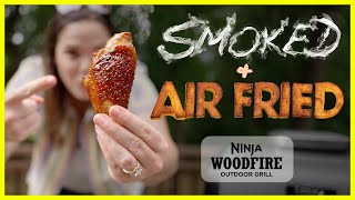 Smoked AirFried Chicken Wings  Ninja Woodfire Outdoor Grill Recipes [upl. by Pamela]