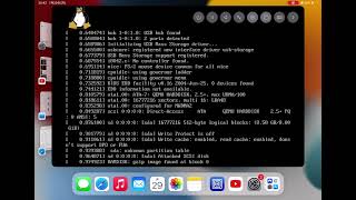 Very Tiny Linux 144MB floppy image  Boot Screen on iPad Linux iPadPro OS [upl. by Ettenot290]