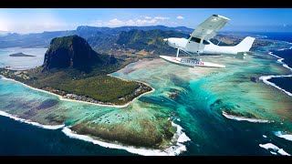 Underwater Waterfall Lagoon Flight  Mauritius [upl. by Lyford]