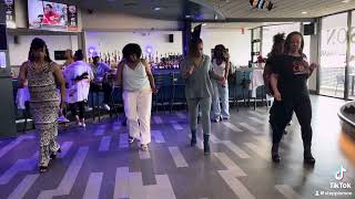 Ms Markita demonstrating Spot Right with the Push on 4 chicagosteppin [upl. by Fidole]