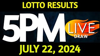 Lotto Result Today 500 pm draw July 22 2024 Monday PCSO LIVE [upl. by Helge]