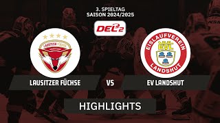 DEL2 Lausitzer Füchse vs EV Landshut  Highlights  3 Spieltag  SDTV Eishockey [upl. by Sanborne614]