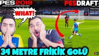 34 METRE FRİKİK GOLÜ ATTIM ŞOK OLDU ÖDÜLCEZA CHALLENGE  PES 2019 PESDRAFT [upl. by Aienahs]