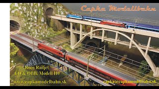 Roco Railjet CD und Railjet OBB in Capkamodellbahn Spur H0 [upl. by Addiego449]