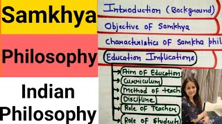 Samkhya Philosophy  Indian Philosophy BEd MEd For Teaching Exams [upl. by Juliet]