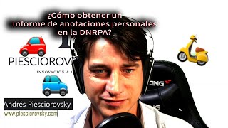 Fácil ¿Cómo sacar un informe de anotaciones personales en el registro automotor Inhibición DNRPA [upl. by Areik]