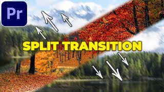 Split Slice Transition Tutorial in Premiere Pro  Split Screen Transition [upl. by Rednal]