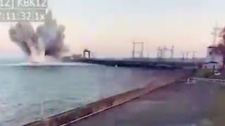 Russian Missile strikes tried to blow up the Kremenchuk Reservoir dam on the Dnipro river [upl. by Onairam64]