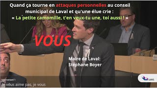 Laval  Attaques personnelles au conseil municipal Le maire agit avec acharnement selon des citoyens [upl. by Emyam]