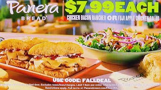 PANERA BREAD COMMERCIAL 2024  PANERA 799 EACH CHICKEN BACON RANCHER OR FUJI APPLE CHICKEN SALAD [upl. by Ainezey173]