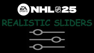 NHL 25 Realistic Sliders Version 1 nhl25 sliders [upl. by Rutger]