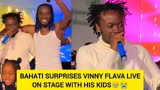 BEEF RUMOURS OVER 😭 EMOTIONAL AS BAHATI SURPRISES VINNY FLAVA WITH HIS KIDS LIVE ON STAGE🥹 [upl. by Eibbil]