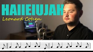 Hallelujah  Trumpet with Sheet Music  Notes [upl. by Burney656]