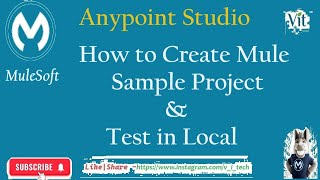 MuleSoft  How to Create Mule Sample Project and Test in Local System vitechtalks6017AnypointStudi [upl. by Ahsiaa843]