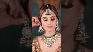 Intense Glittery Eyes for this Stunninf Bridal Look parulgargmakeup [upl. by Meekar]