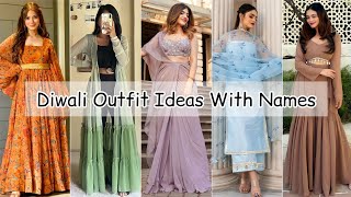 Diwali outfit ideas with nameDiwali dress for girls womenFestive outfitsDiwali dress collection [upl. by Anegue130]