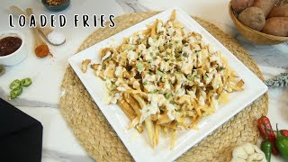 Chicken and Cheese Loaded Fries  How to Make Loaded Fries at Home [upl. by Tomkin]