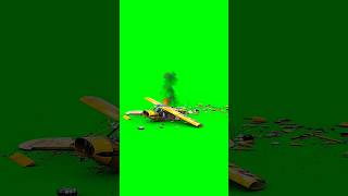 aeroplane crash green screen footage greenscreen shorts aeroplanecrash [upl. by Mazlack]