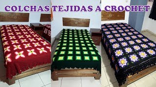 Colchas tejidas a crochet TEJIDOS OLGA HUAMAN [upl. by Hgeilyak]