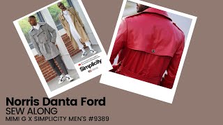 DIY TRENCH COAT SEWALONG MIMI G x SIMPLCITY MENS PATTERN 9389 [upl. by Redd]