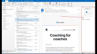 How to show calendar within email view panel in outlook 365 [upl. by Werdma]