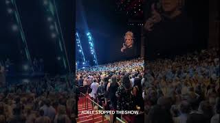 Adele stops Las Vegas show to help fan being bothered by security [upl. by Aihcsrop]