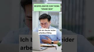 Beispielsätze zum Thema quotKrank seinquot und quotdie Krankheitquot  Deutsch lernen  Learn German [upl. by Anitsahs]