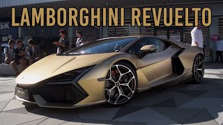 1015 HP Lamborghini REVUELTO 65L V12 in Oro Elios Matt  Spec Overview Startup amp Driving [upl. by Eikciv]