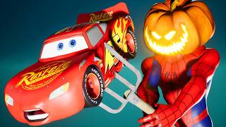 Epic Escape From Pumpkin Spiderman for halloween Amazing Maze from Lightning Mcqueen 12 [upl. by Isabeau]