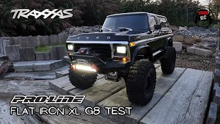 Traxxas Trx4 Ford Bronco 79  I Test The PROLINE FLAT IRON XL G8 Tires on my crawler course [upl. by Nidnarb113]