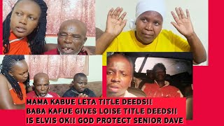 Loise is a Golddigger Baba Kafue you will remember me senior Dave tells him mama Kafue walks away [upl. by Lalise]