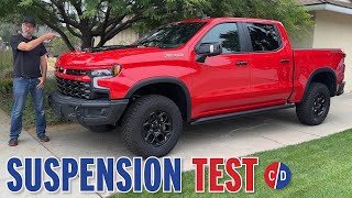 Chevrolet Silverado ZR2 Bison Suspension Flex Test  Car and Driver [upl. by Lletnahs48]