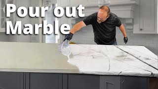 Pour on Marble Countertops  Stone Coat Epoxy [upl. by Shinberg]