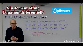 BTS OPTICIEN LUNETIER STATISTIQUES ET ÉQUATION DIFFERENTIELLE [upl. by Dasya]