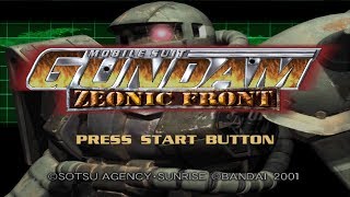 Mobile Suit Gundam Zeonic Front —  Playstation 2  — Intro amp Gameplay [upl. by Alimrahs512]