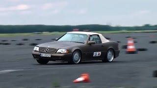 Mercedes R129 SL500 on Classic Auto Cup and Mercedes Challenge Biała Podlaska 2014 race on track vs [upl. by Esyahc]