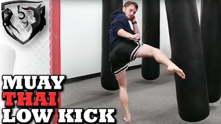 How to Throw a Muay Thai Leg Kick CORRECTLY [upl. by Nedearb456]