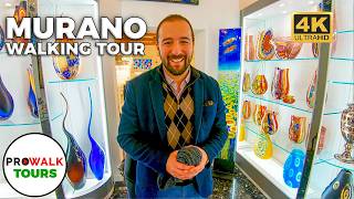 Murano Italy Walking Tour AND Glass Demonstration 4K60fps [upl. by Isaiah]