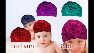 como hacer turbante para bebe con Flor TECNICA SENSILLA [upl. by Sualkcin754]