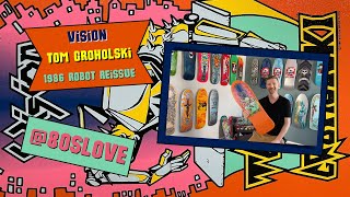 1986 Vision Tom Groholski Robot Limited Edition Orange Pearl Colourway Reissue Skateboard Deck [upl. by Atikihc]