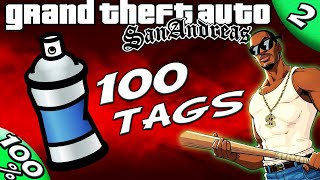 GTA San Andreas 2 ALL Spray Tags Locations 100 Walkthrough [upl. by Koerlin]