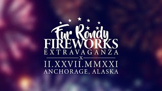 Fur Rondy 2021 Winter Festival Fireworks Aerial 4K [upl. by Analad255]